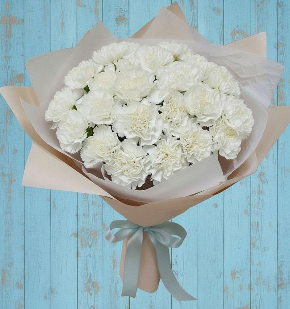 Букет цветов из: Гвоздики в Садовый