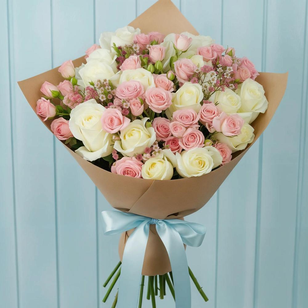 Букет цветов из: Розы в Садовый