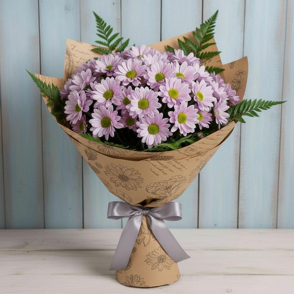 Букет цветов из: Хризантемы в Садовый