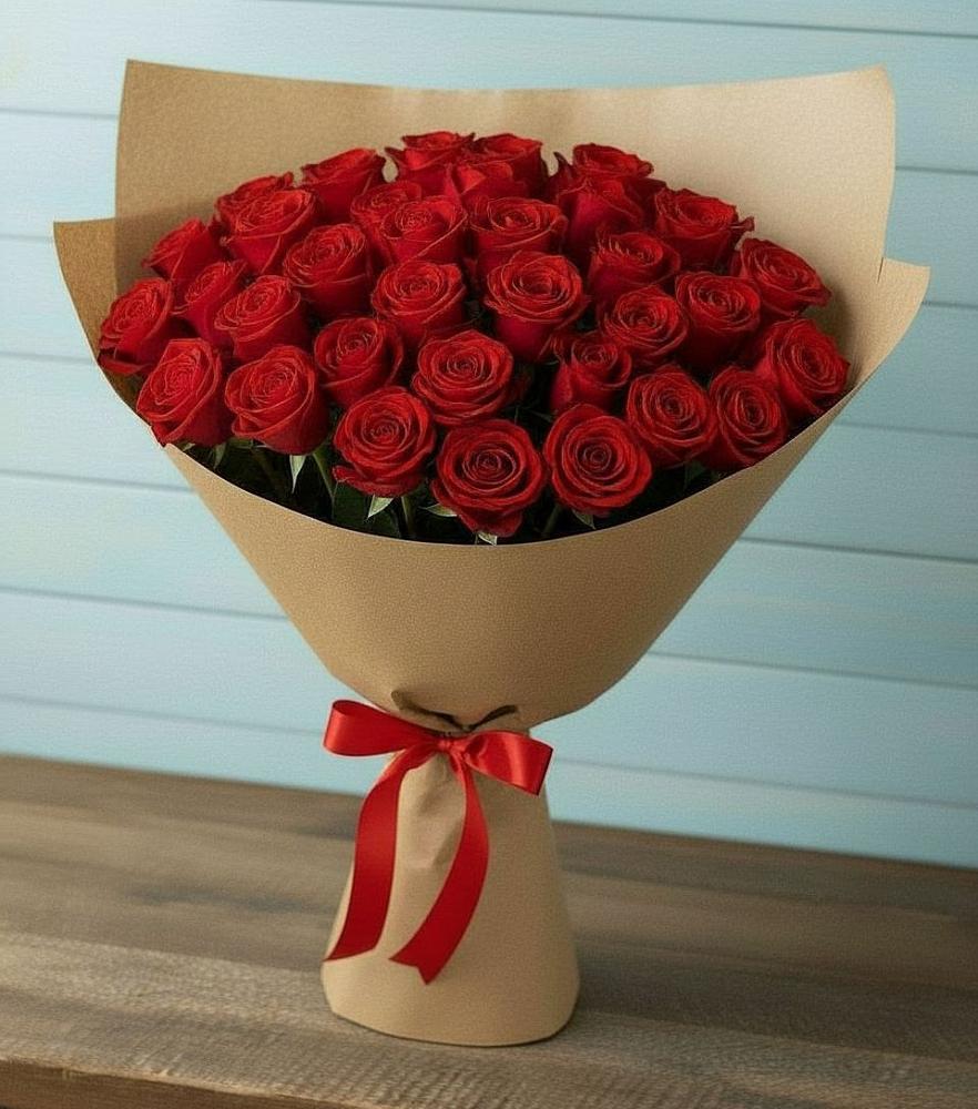 Букет Красные розы Милано в Садовый