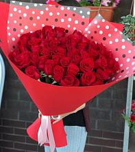 Букет Красные розы Милано #REPLACE_PRED# Садовый