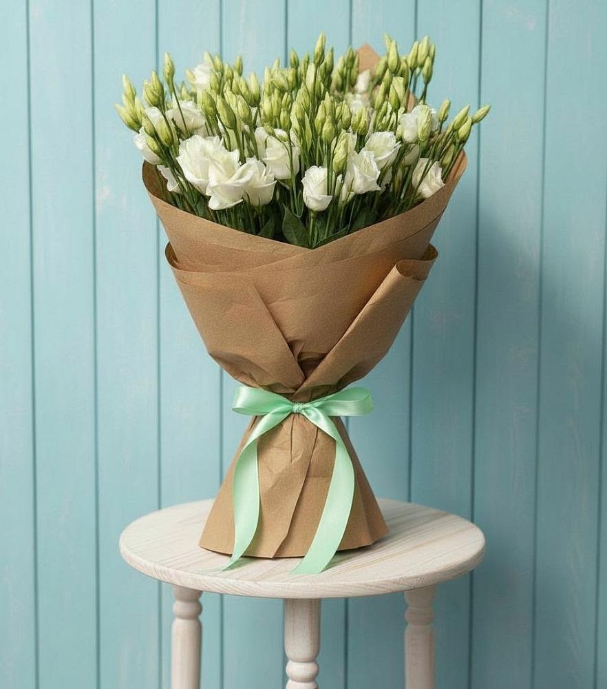 Букет цветов из: Лизиантусы в Садовый