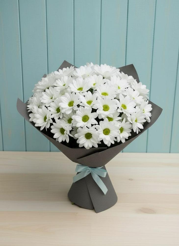 Букет цветов из: Хризантемы в Садовый