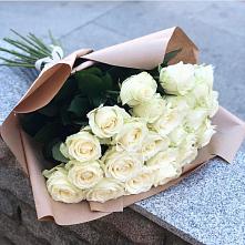 Букет Белые розы Анастасия #REPLACE_PRED# Садовый