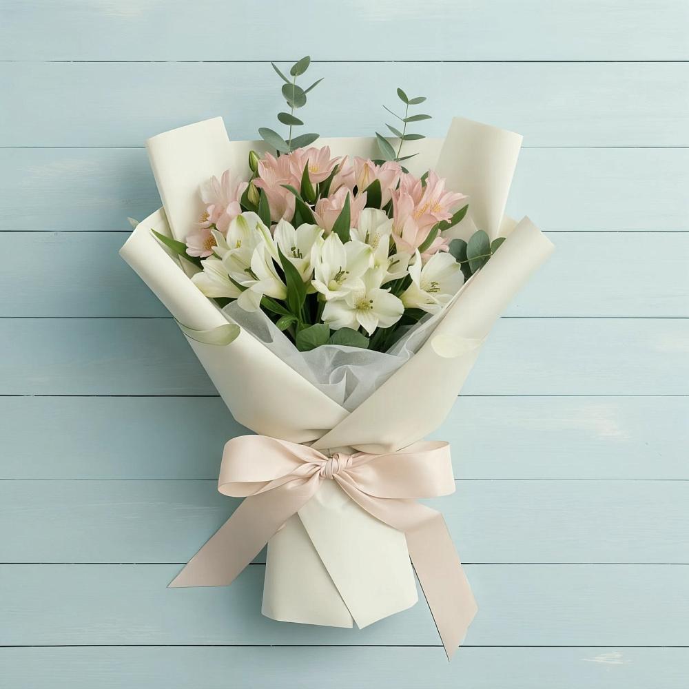 Букет цветов из: Альстромерии в Садовый