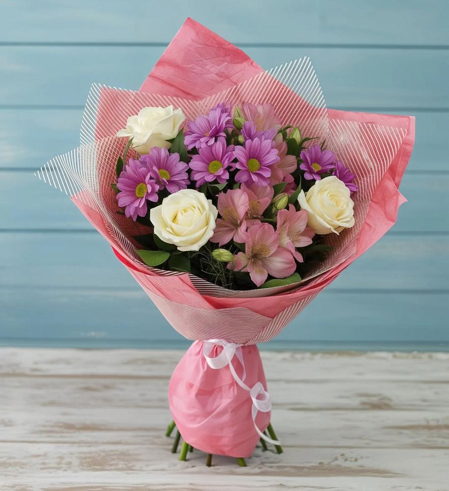 Букет цветов из: Герберы в Садовый