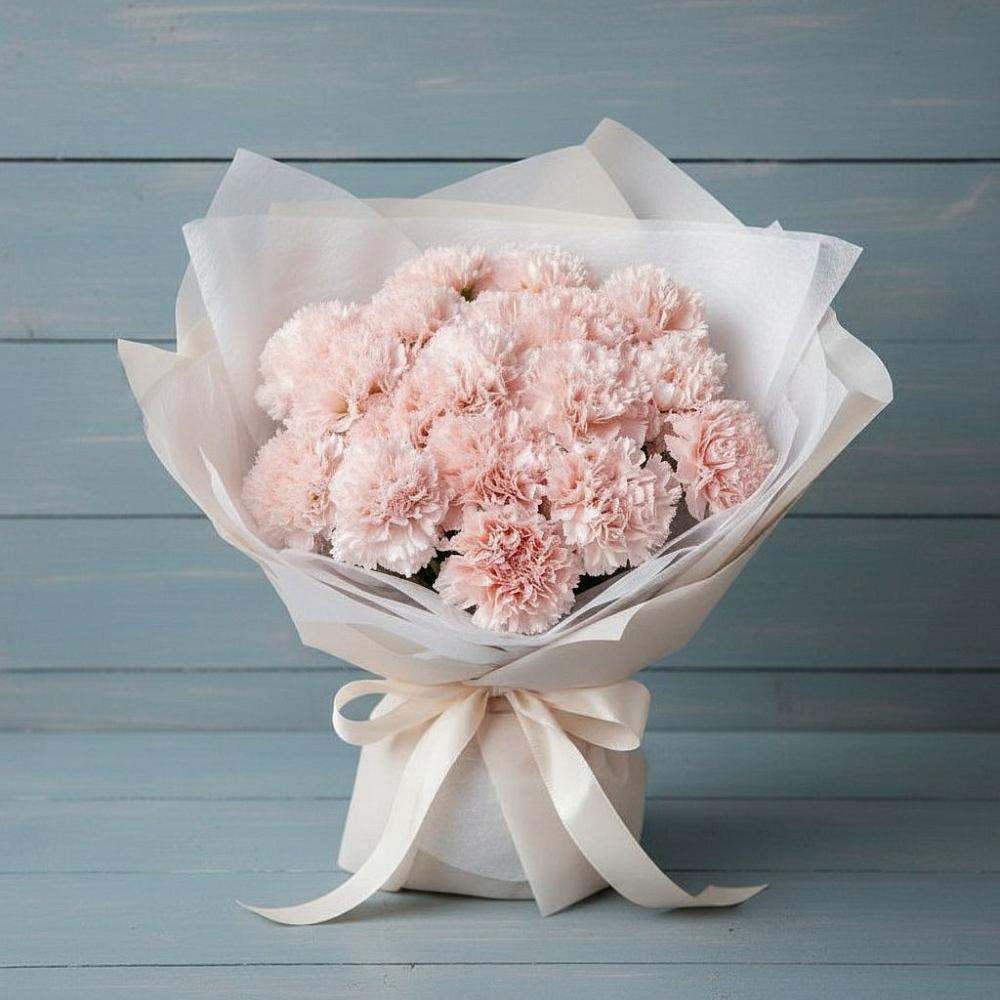 Букет цветов из: Гвоздики в Садовый