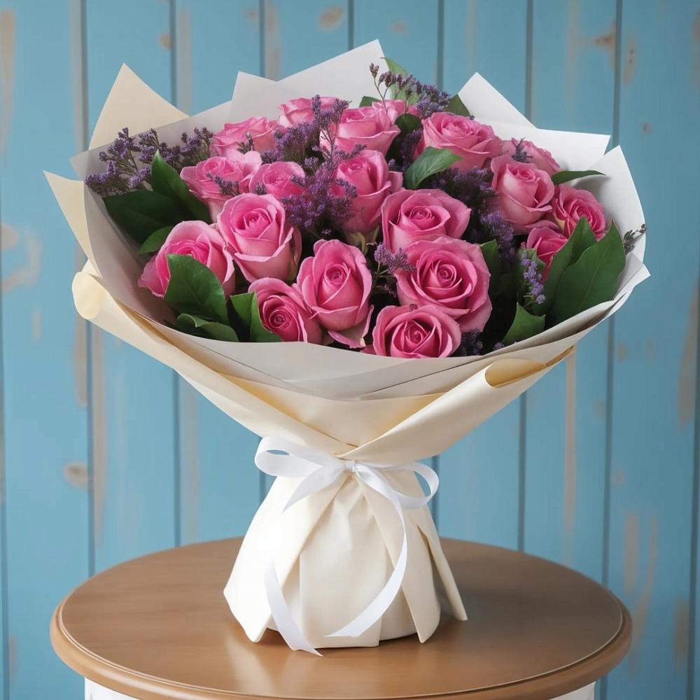 Букет цветов из: Розы в Садовый